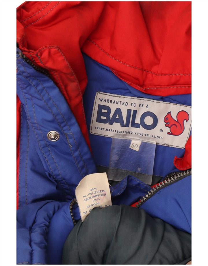 Giacca da sci da uomo vestibilità ampia con cappuccio Bailo IT 50 blu medio color block
