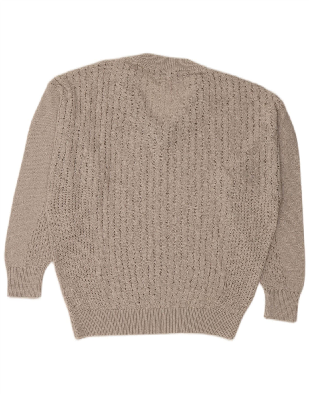 LEONARDO Maglione da uomo con scollo a V XL in cotone grigio