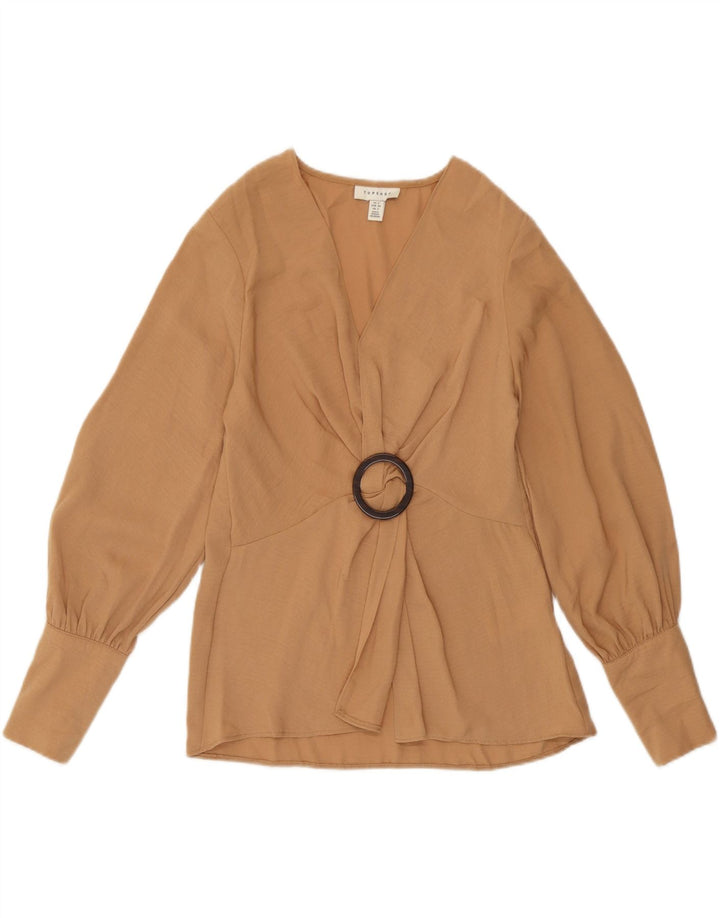 Topshop Camicetta da donna Top UK 6 XS Poliestere marrone