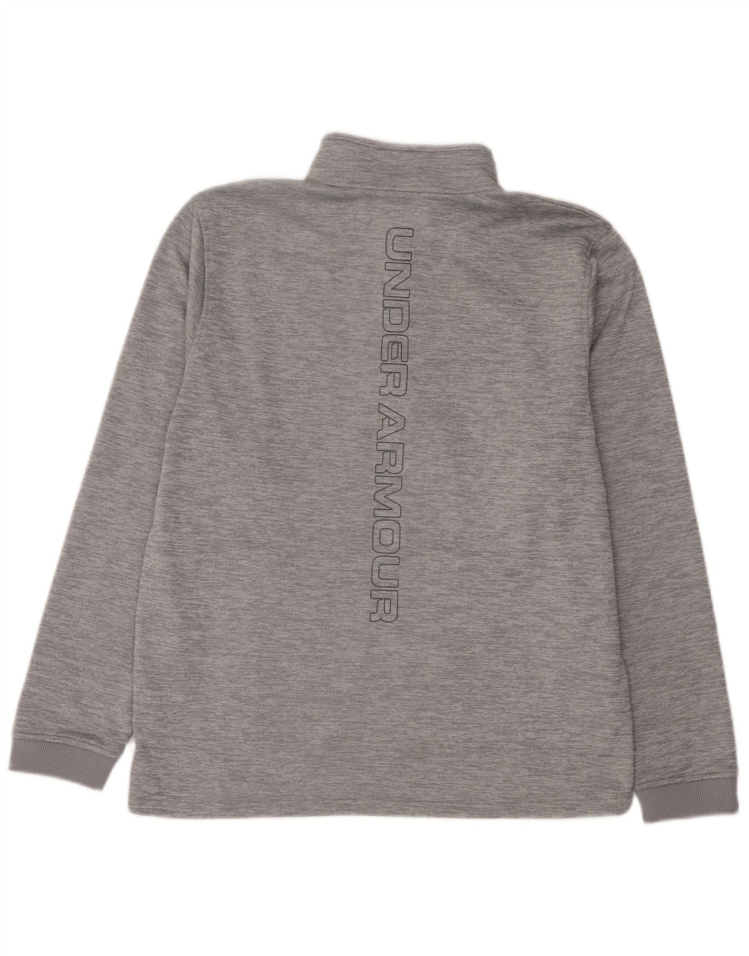 Felpa da uomo con collo con zip grafica Under Armour, maglione grande, grigio screziato