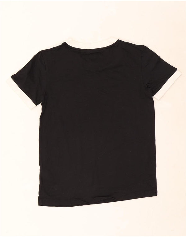 T-shirt da donna Adidas Top UK 6 XS colore nero in cotone colorblock