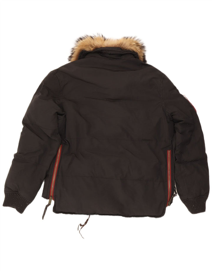 Giacca imbottita da uomo Dsquared IT 52 XL in cotone color block nero