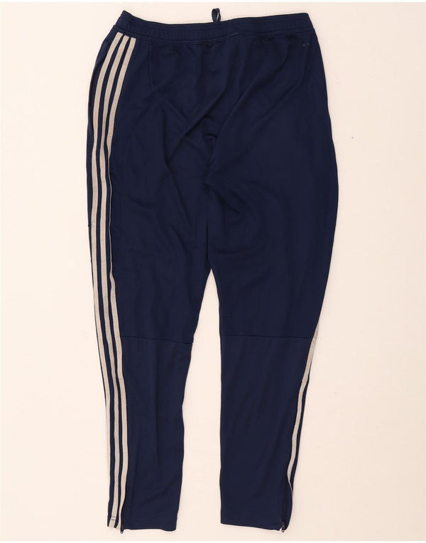 Pantaloni da tuta da uomo Adidas Large in poliestere blu navy