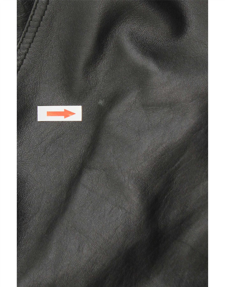 Giacca in pelle vintage da uomo UK 38 in pelle nera media