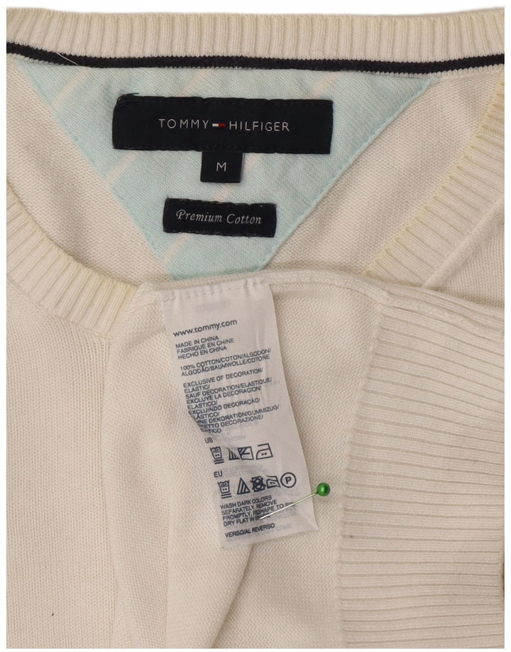 Maglione maglione girocollo da uomo Tommy Hilfiger cotone bianco medio