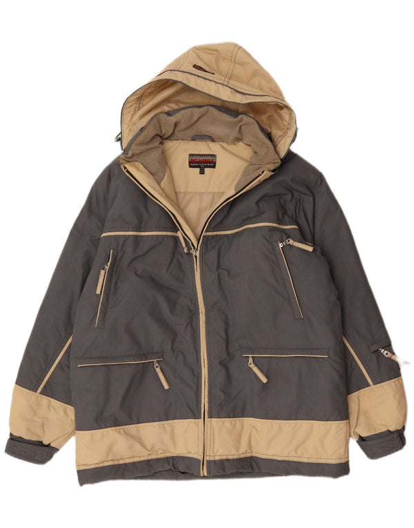 Giacca da sci con cappuccio da uomo MC Kee's UK 40 Large Blu Colourblock in poliammide