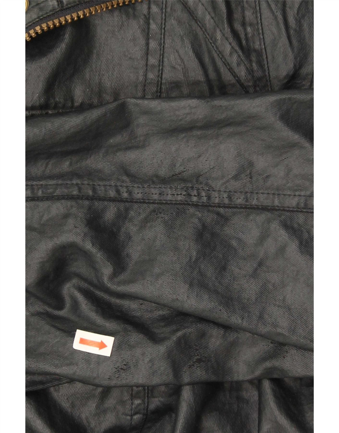 Giacca militare da donna in ecopelle Barbour UK 14 grande poliestere nero