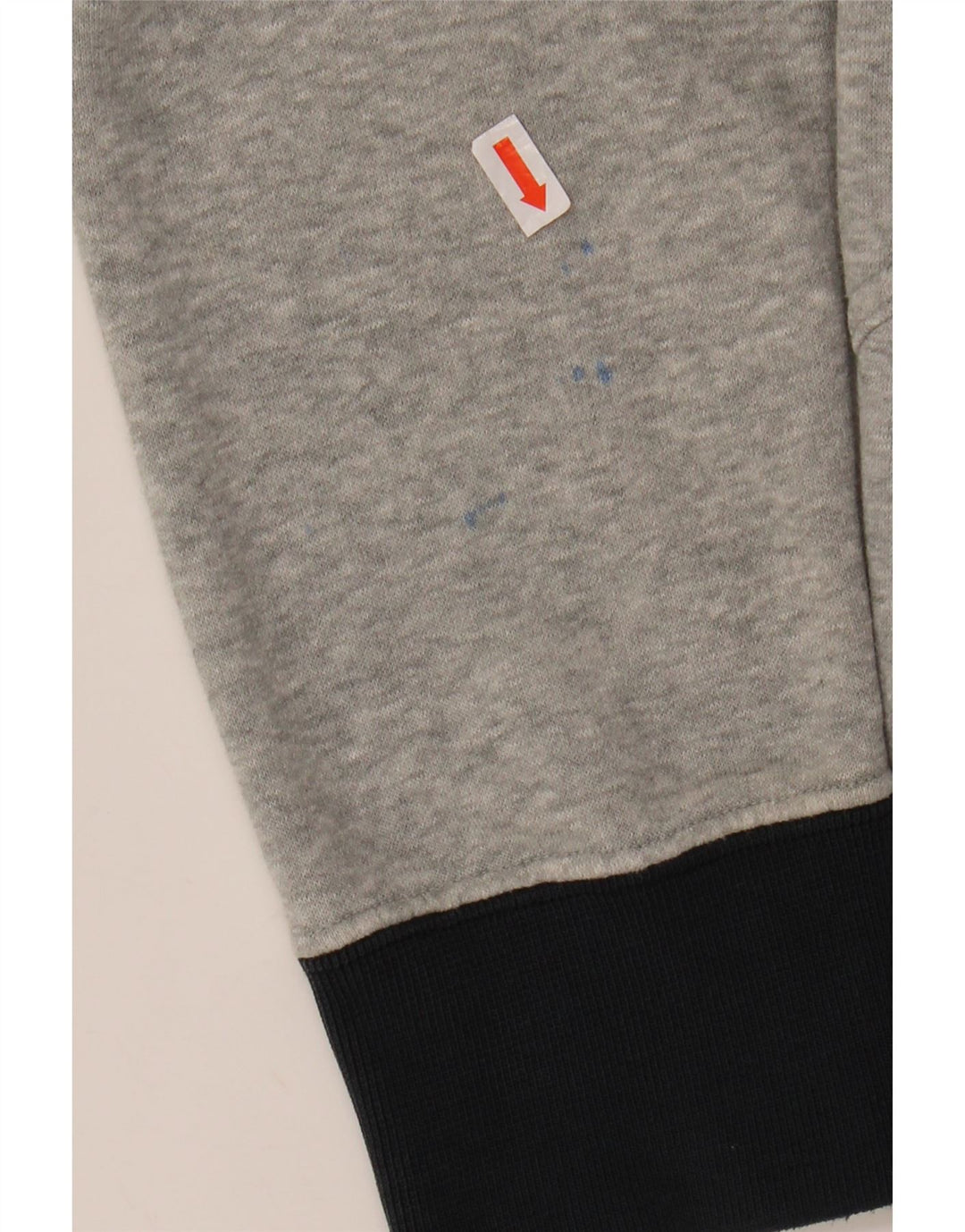 JORDAN Mens Zip Hoodie Sweater Large Grey Colourblock Cotton