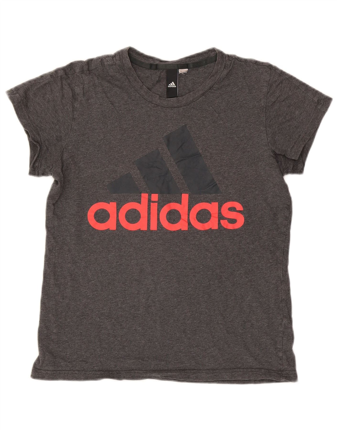 T-shirt grafica da donna Adidas Top UK 10 piccola grigia
