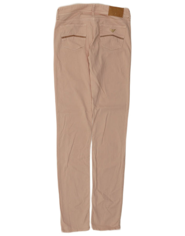 Pantaloni casual slim da donna Armani W26 L35 cotone rosa