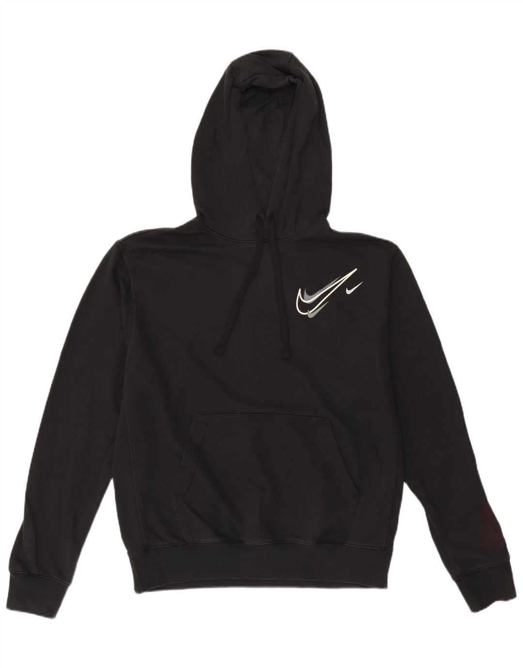 Felpa con cappuccio grafica Nike da uomo in cotone nero medio