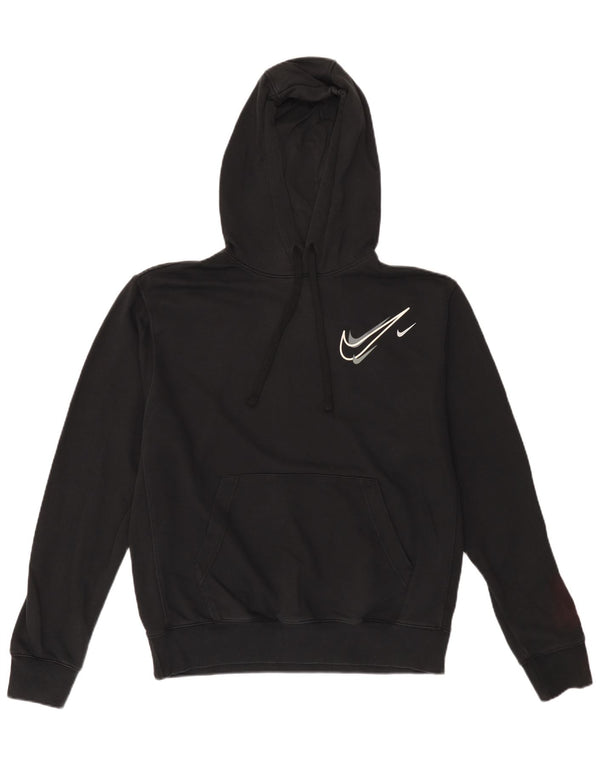 Felpa con cappuccio grafica Nike da uomo in cotone nero medio