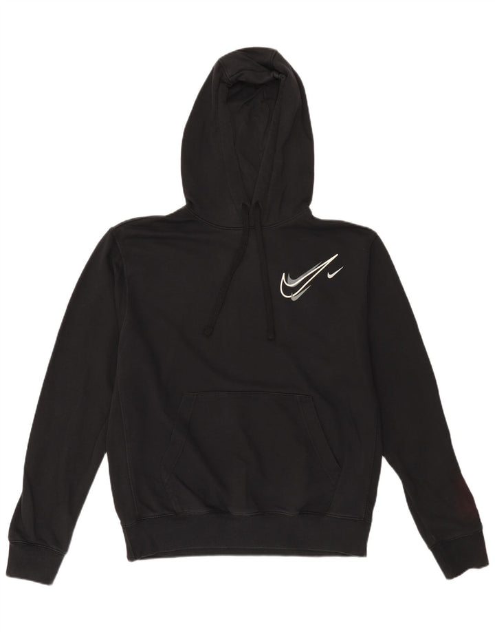 Felpa con cappuccio grafica Nike da uomo in cotone nero medio
