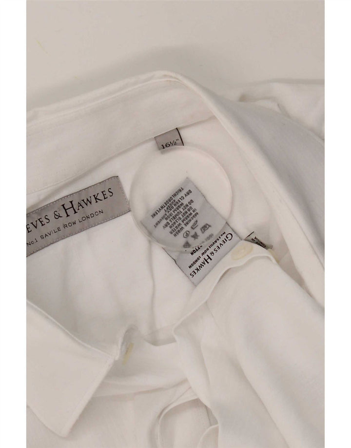 Camicia formale da uomo Gieves & Hawkes taglia 16 1/2 grande cotone bianco