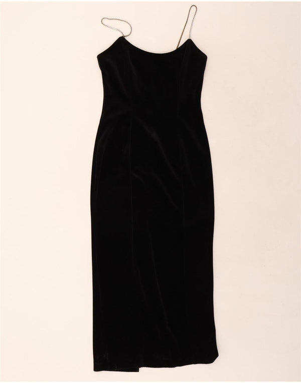 Abito maxi slip da donna Dorothy Perkins UK 10 piccolo triacetato nero