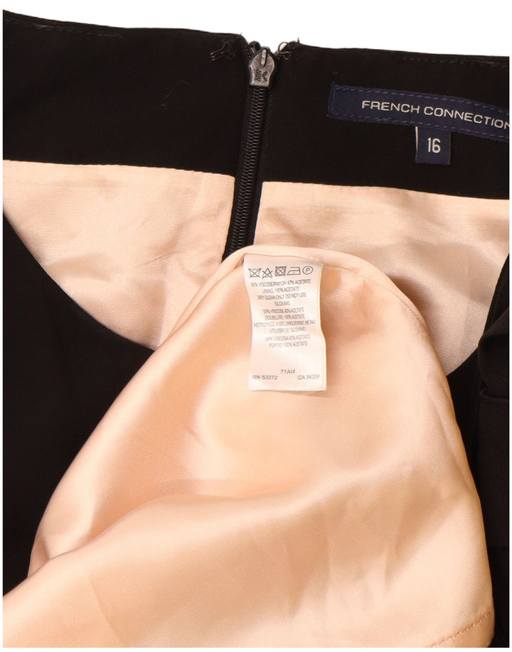 Abito a trapezio senza maniche da donna French Connection UK 16 Large in viscosa nera