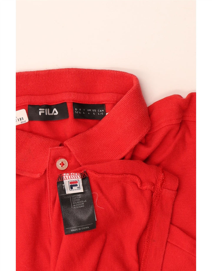 Polo da uomo FILA grande rossa in cotone