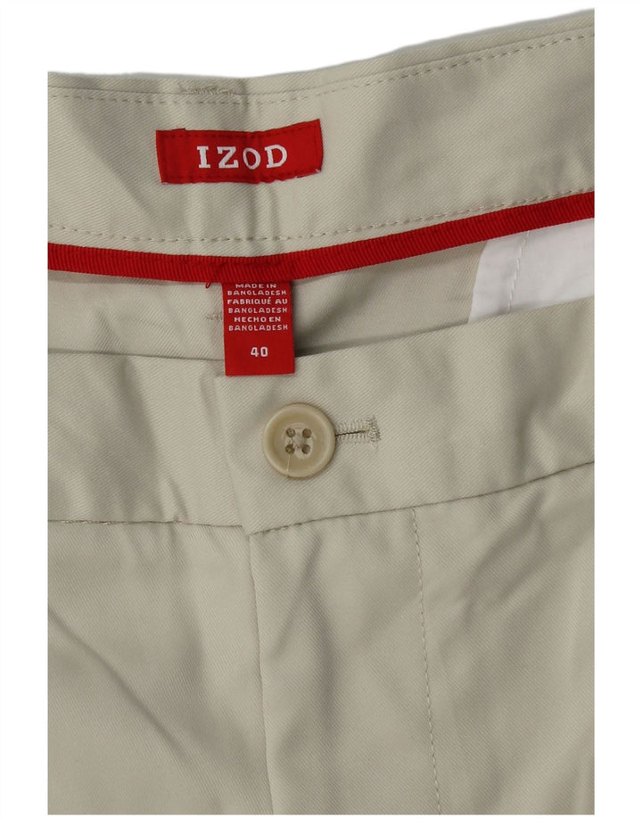 Pantaloncini chino da uomo IZOD W40 XL poliestere beige