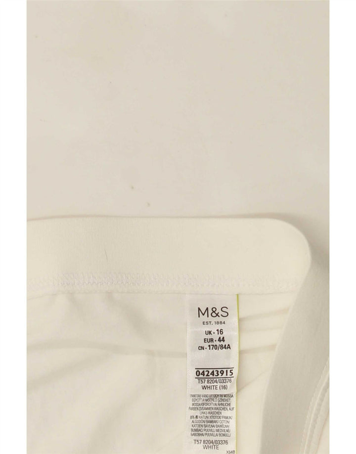 Leggings Capri da donna Marks & Spencer UK 16 grande cotone bianco