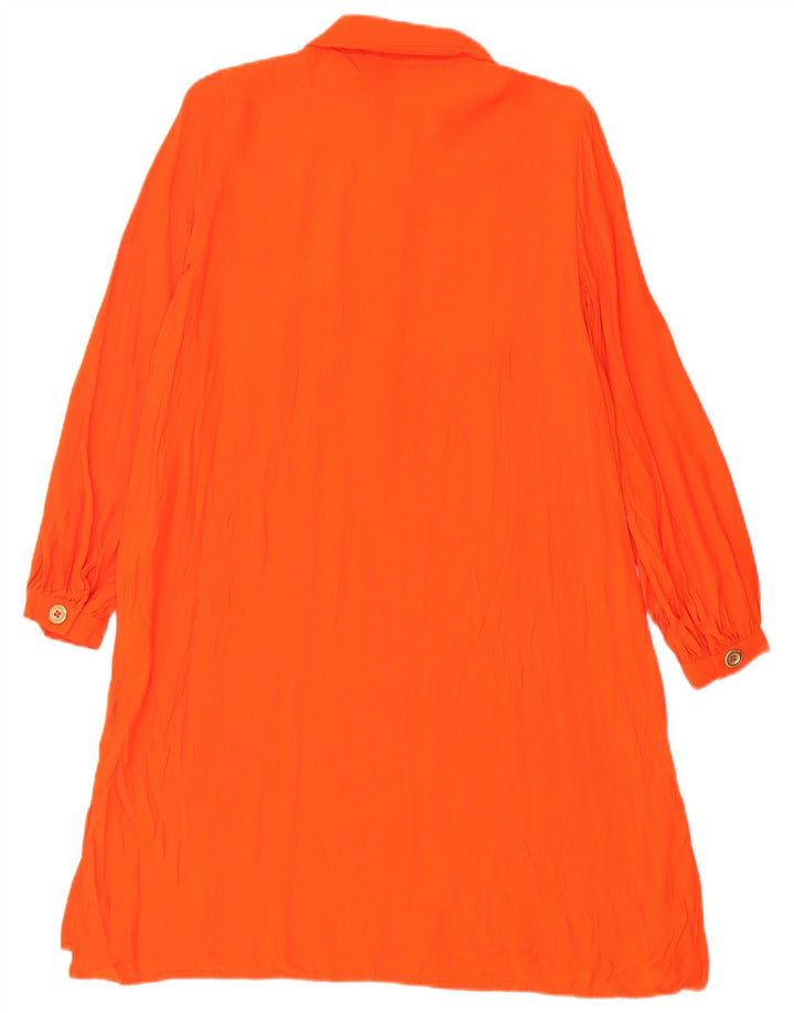 Abito chemisier pullover da donna Zara UK 10 piccolo in viscosa arancione