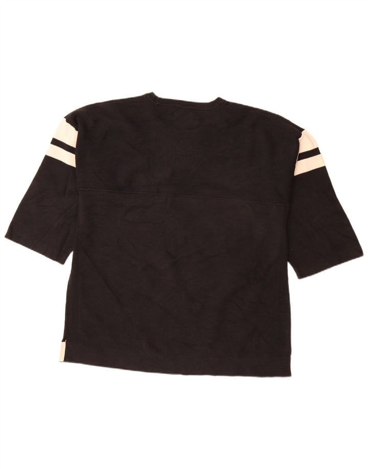 Top Zara da uomo con maniche a 3/4 a righe nere larghe