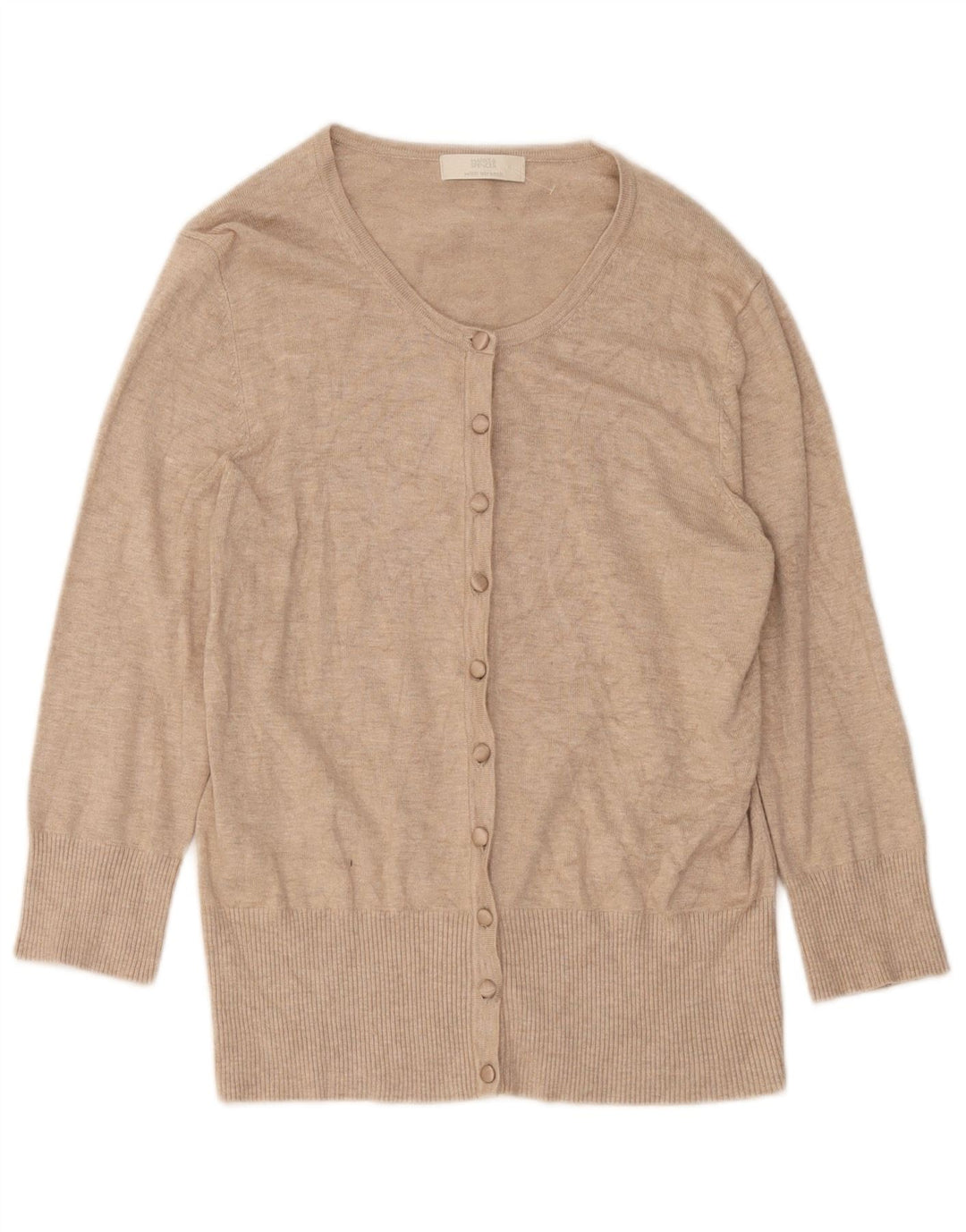 Maglione cardigan con maniche a 3/4 da donna Marks & Spencer UK 12 Beige medio