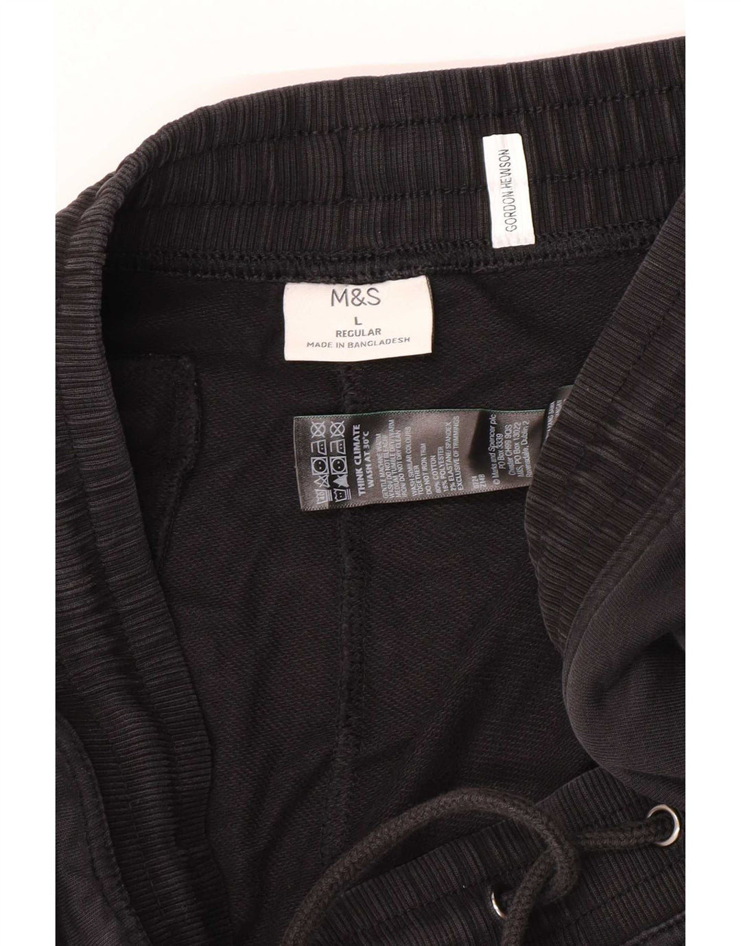 Pantaloni da tuta da uomo Marks & Spencer grandi in cotone nero