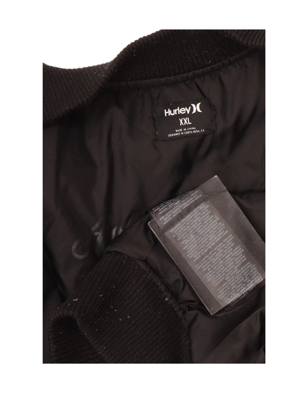 Giubbotto bomber da uomo HURLEY UK 44 2XL Nylon nero