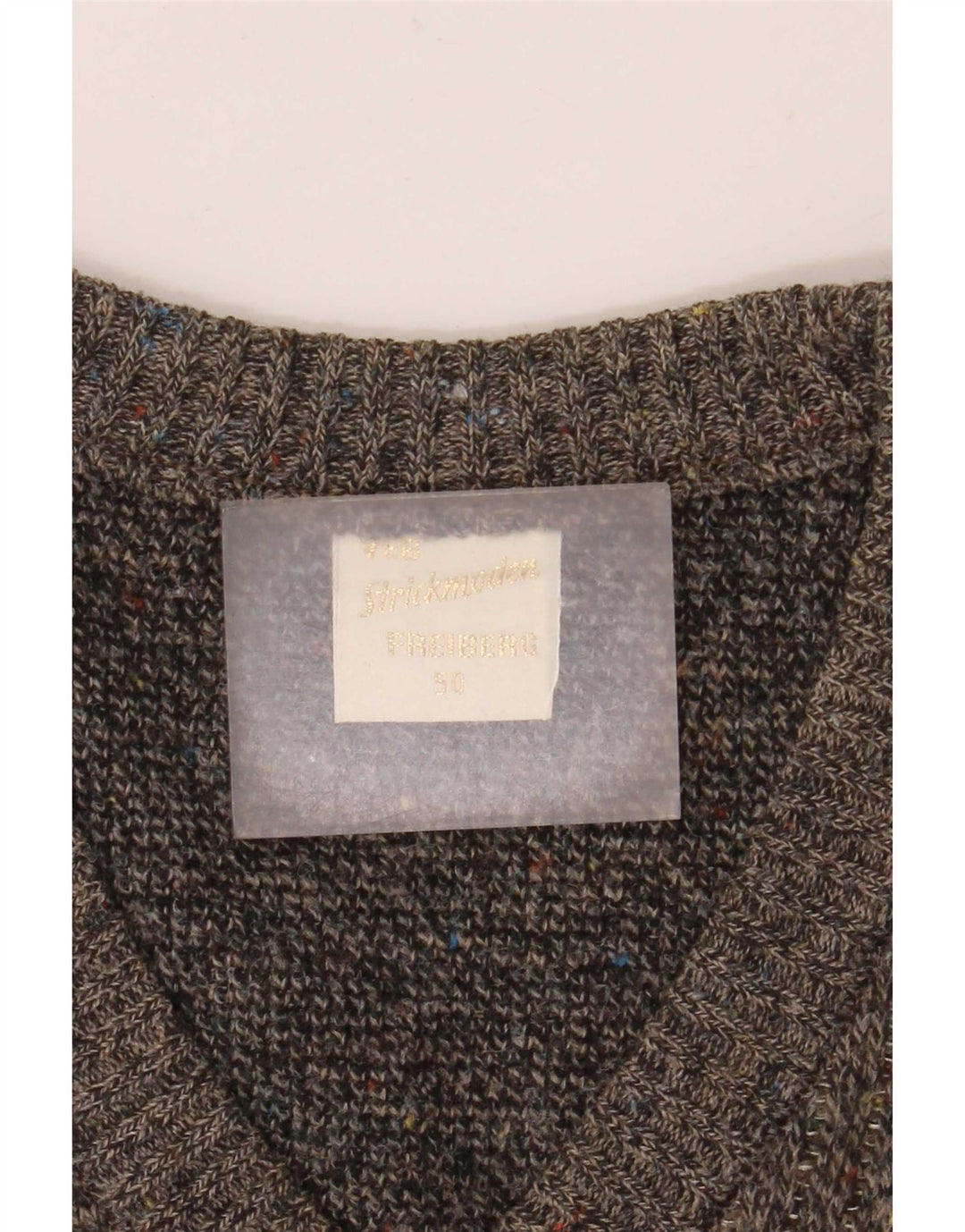 Maglione da uomo con scollo a V Strickmoden IT 50 Grigio medio geometrico