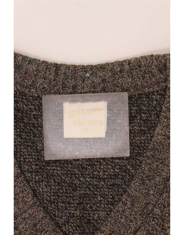 Maglione da uomo con scollo a V Strickmoden IT 50 Grigio medio geometrico