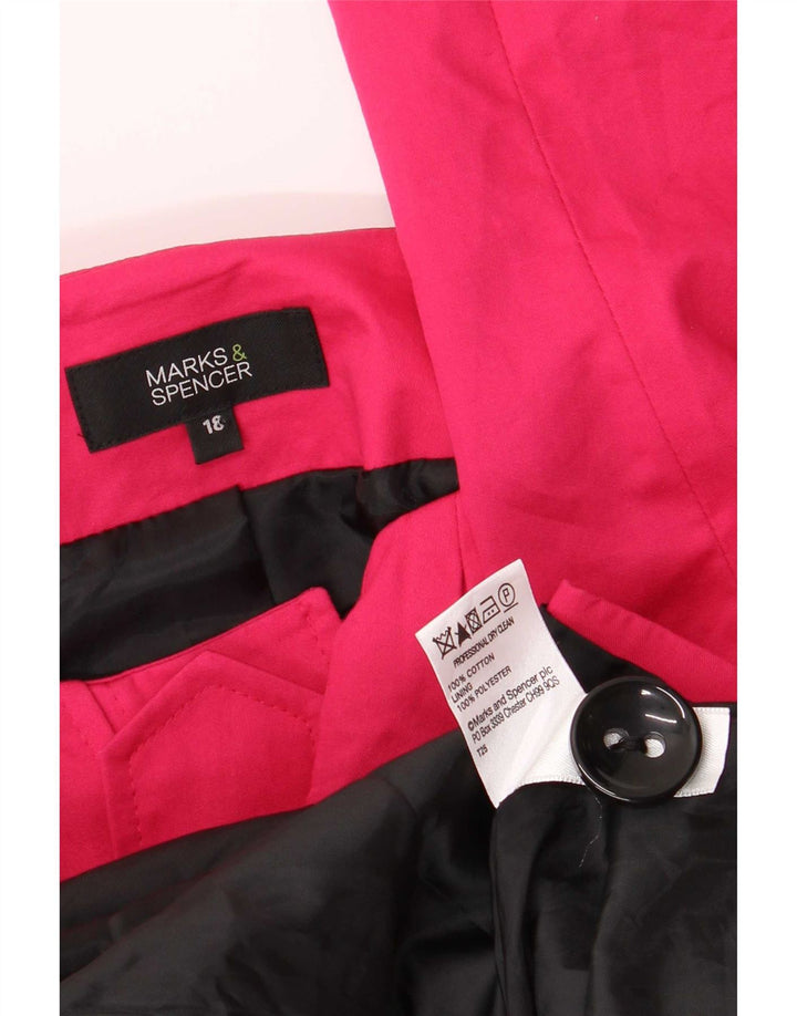 Trench da donna Marks & Spencer UK 18 XL cotone rosa
