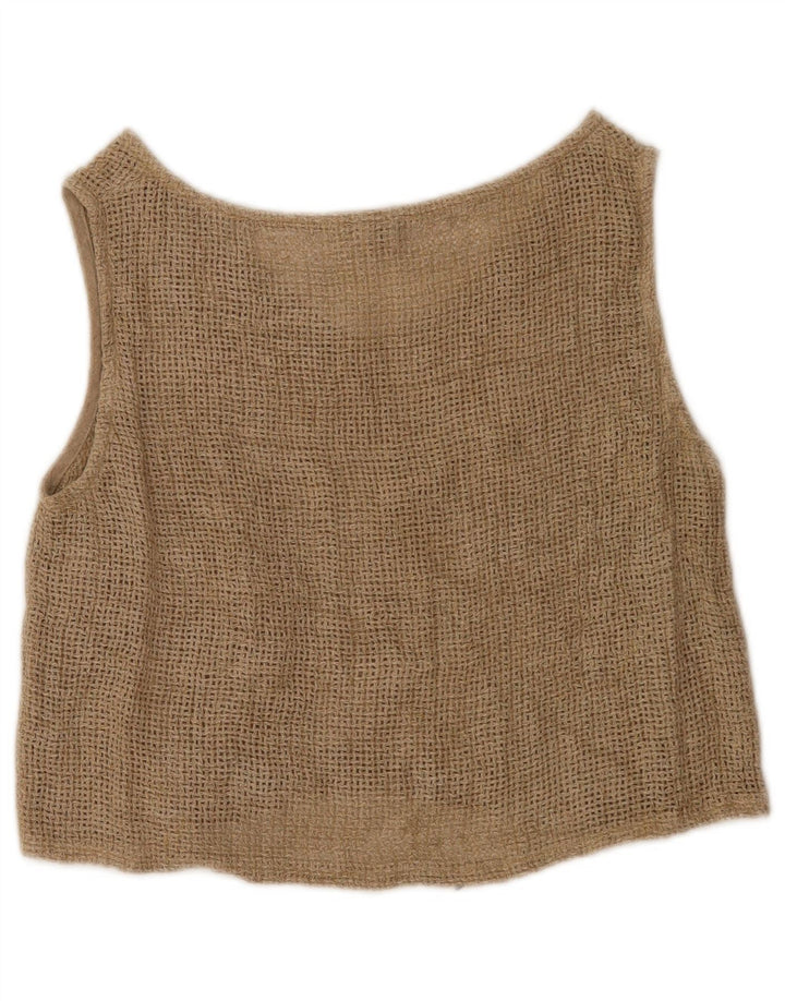 Set da donna vintage trasparente a 1 bottone, 2 pezzi, UK 12, beige medio