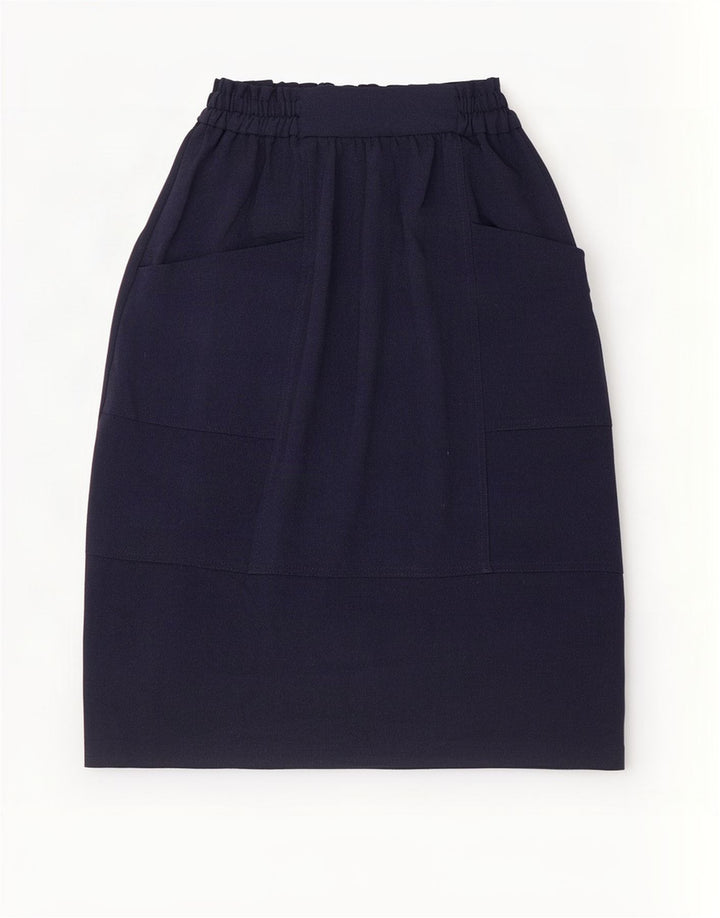 Gonna svasata da donna Zara piccola W26 poliestere blu navy