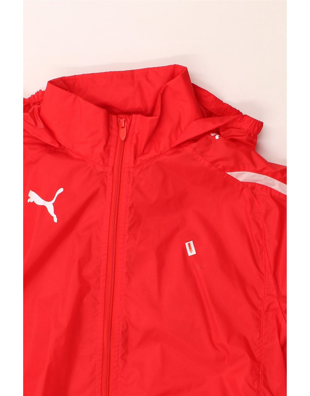 PUMA Mens Hooded Rain Jacket UK 34 XS Red Nylon Vintage Puma and Second-Hand Puma from Messina Hembry 