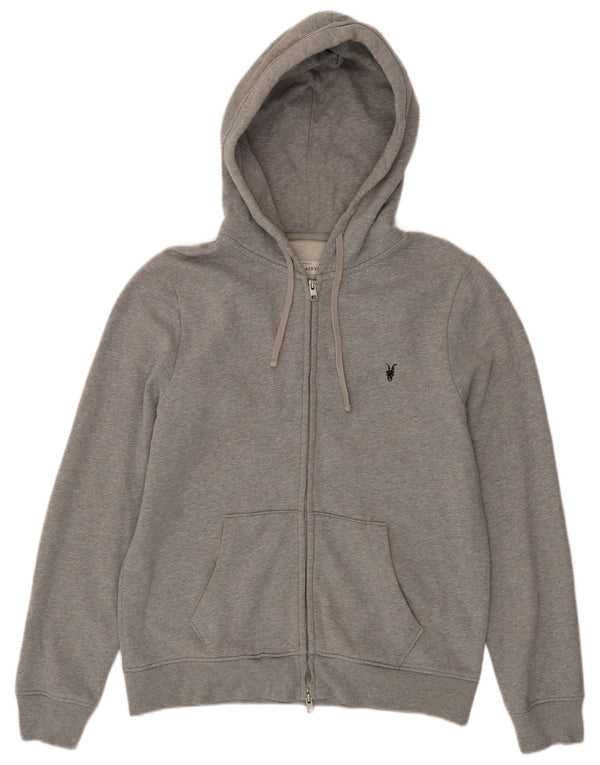 Felpa con cappuccio e zip da uomo All Saints XL in cotone grigio