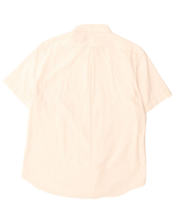 Camicia a maniche corte Seersucker da uomo Ralph Lauren XL in cotone bianco