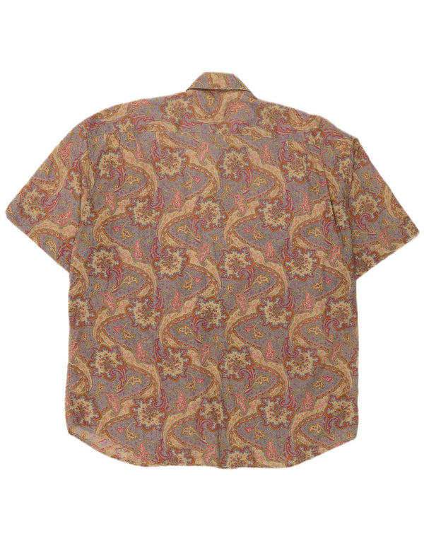 Camicia a maniche corte da uomo Rodrigo taglia 17 43 XL in cotone floreale multicolore