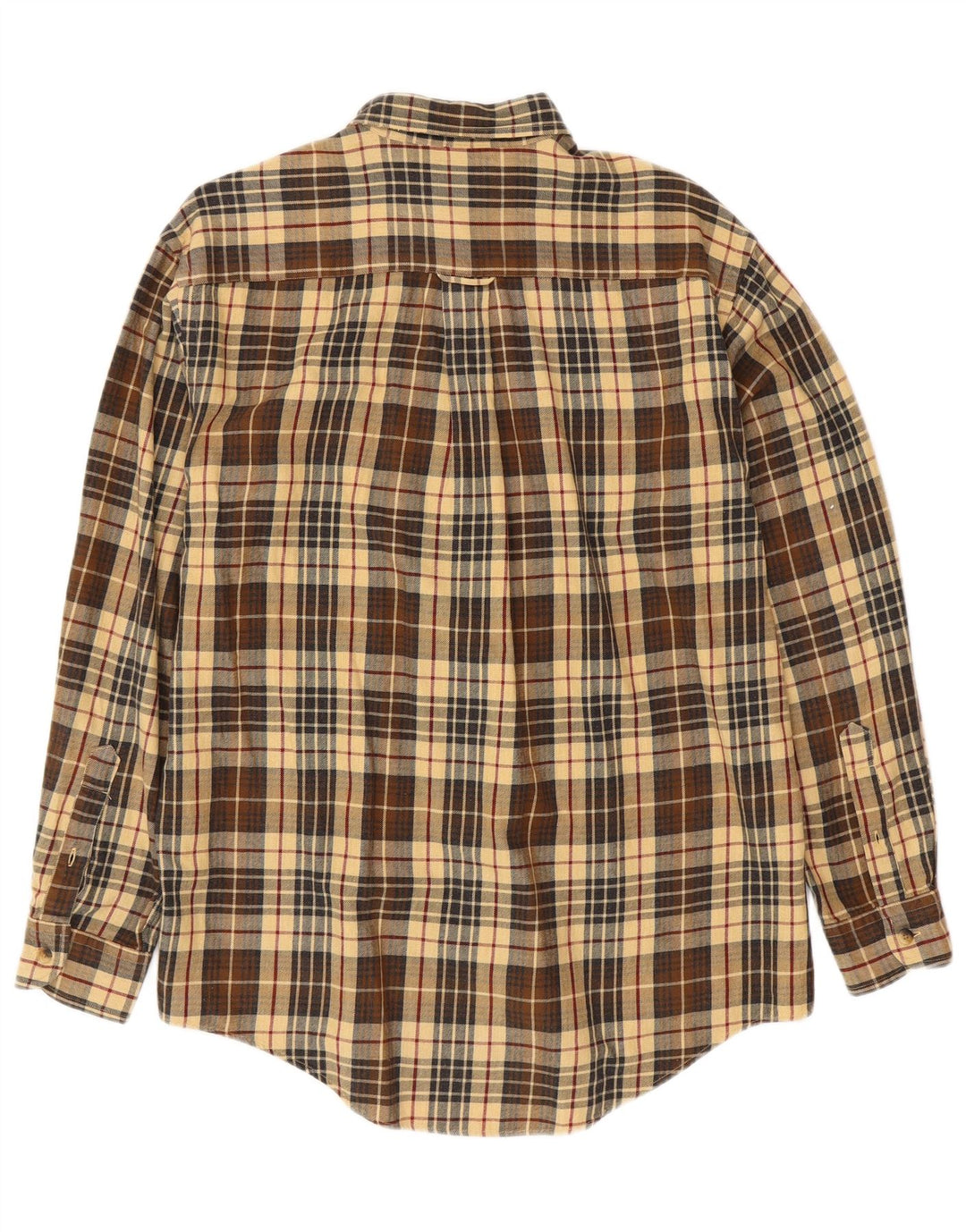 NAUTICA Camicia da uomo in flanella di cotone a quadri marrone medio