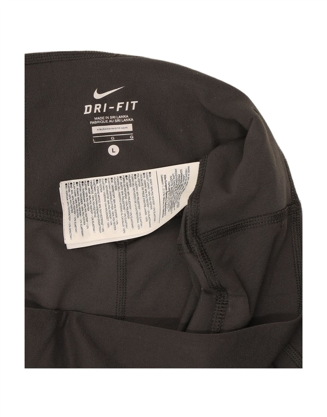 NIKE Womens Dri Fit Bermuda Sport Shorts UK 14 Large Grey Polyester
