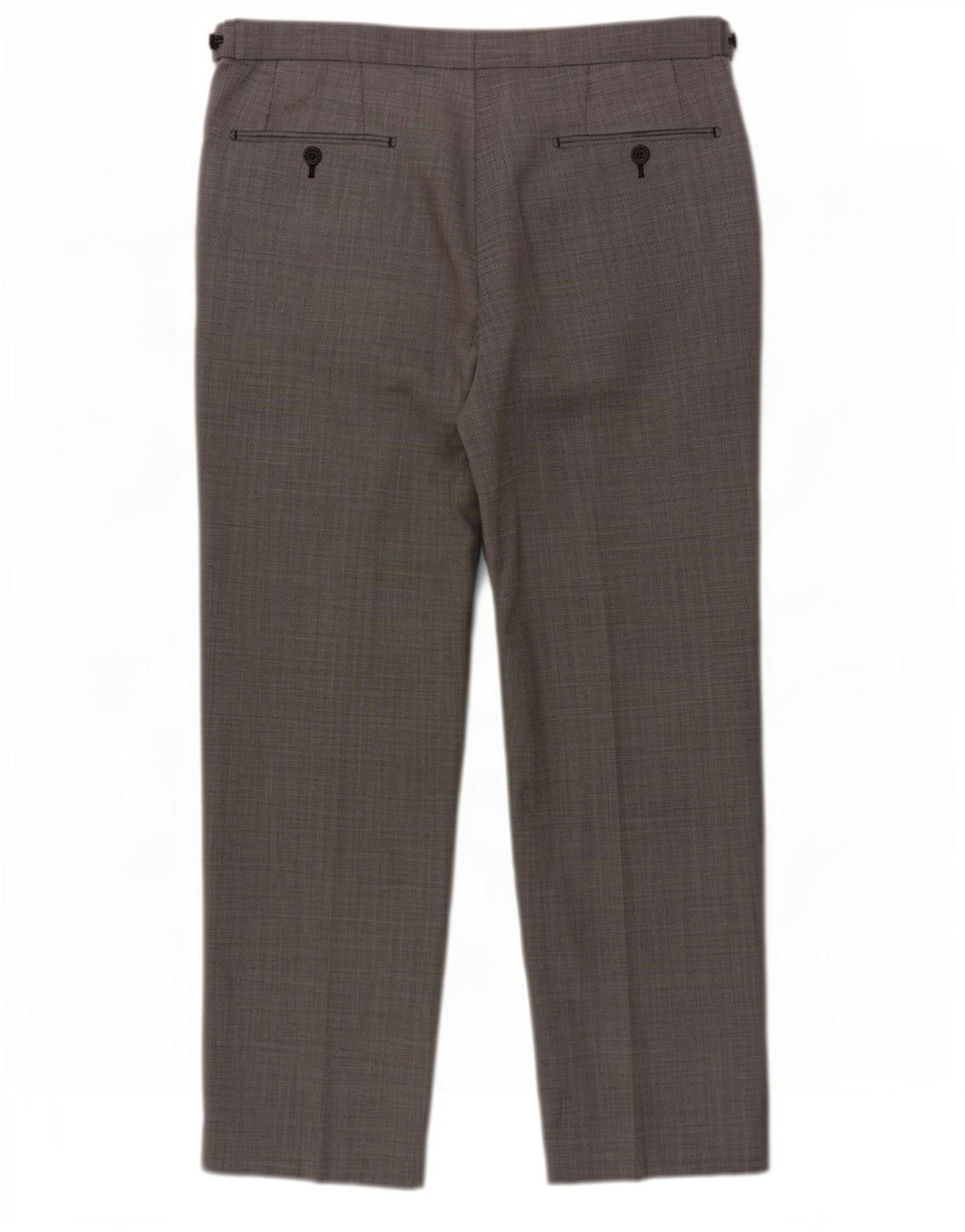 Pantaloni da abito con pegged autografo da uomo Marks & Spencer W36 L31 lana vergine grigia