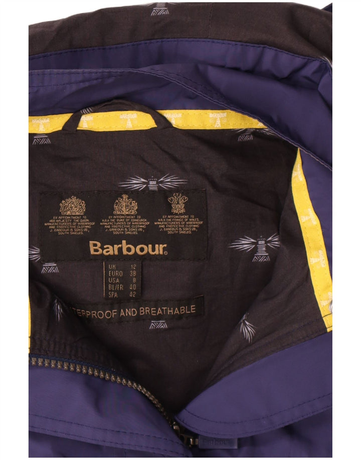 Giacca a vento con cappuccio da donna Barbour UK 12 medio blu navy