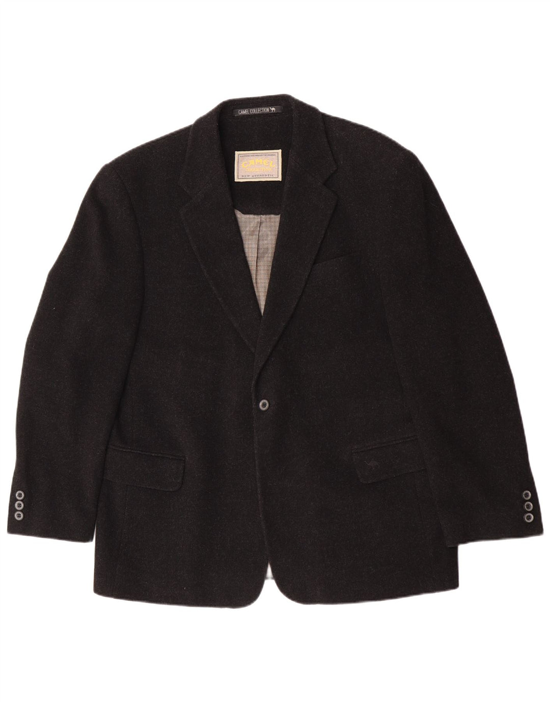 Giacca blazer a 1 bottone da uomo Camel Active UK 40 XL lana vergine nera