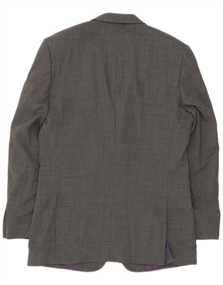 Giacca blazer da uomo Marks & Spencer vestibilità regolare a 2 bottoni UK 42 grande grigia