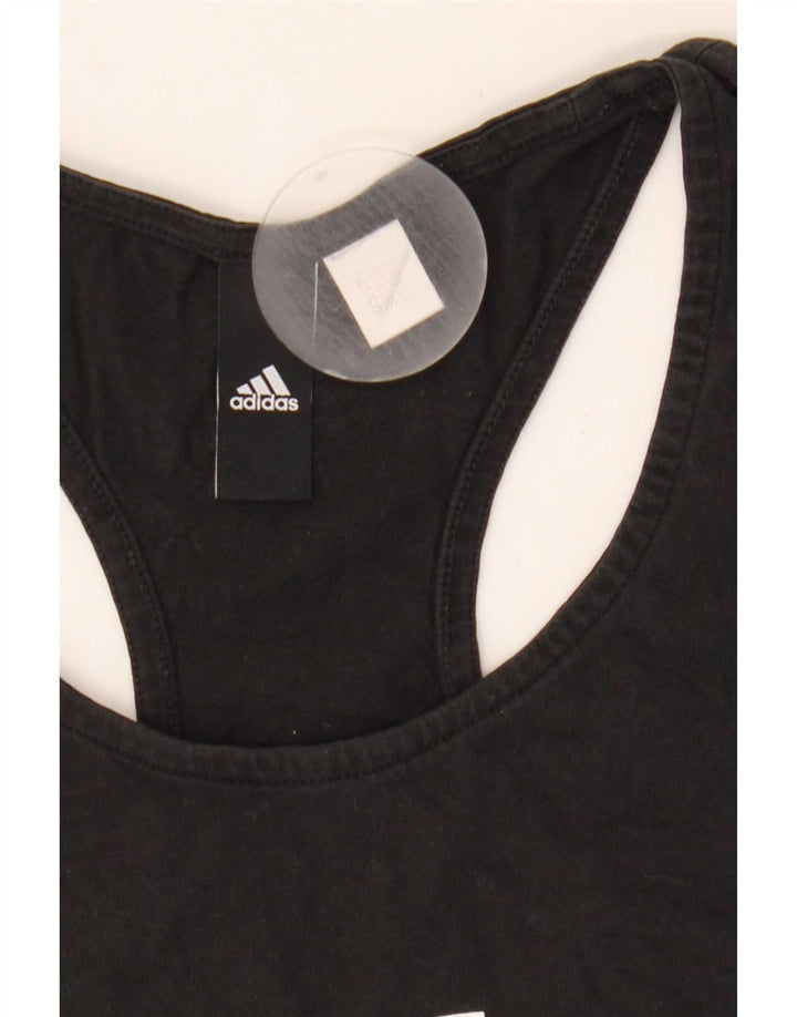 Canotta grafica da donna Adidas UK 8 piccola nera