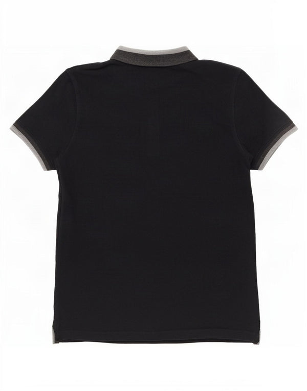 Polo da uomo Lyle & Scott in cotone color block medio nero