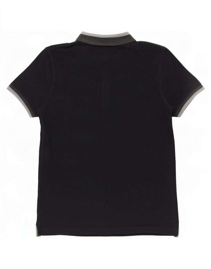 Polo da uomo Lyle & Scott in cotone color block medio nero