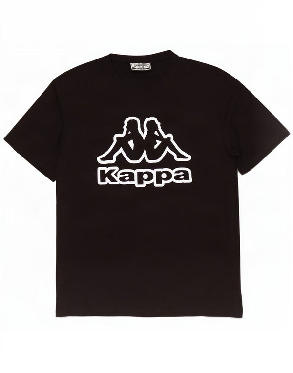 T-shirt grafica da uomo Kappa Top 2XL cotone nero