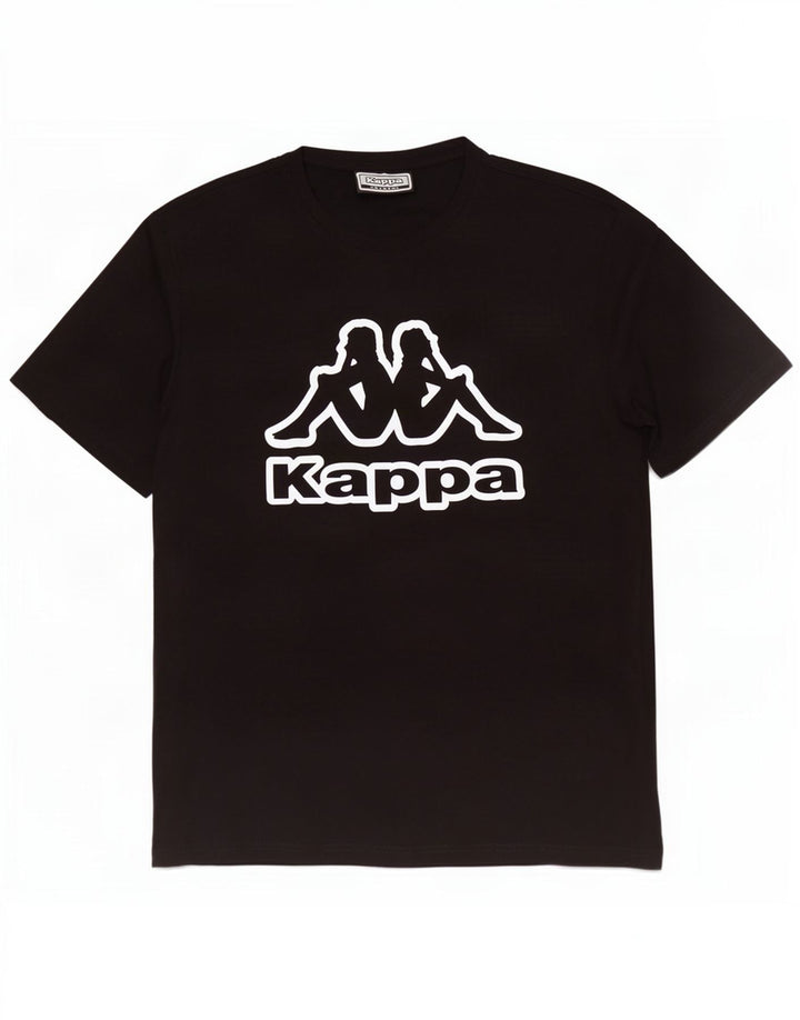 T-shirt grafica da uomo Kappa Top 2XL cotone nero
