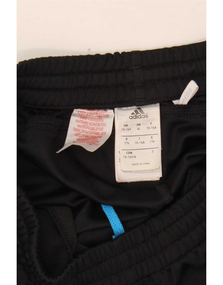 Pantaloni della tuta Adidas Climalite da ragazzo 15-16 anni in poliestere nero