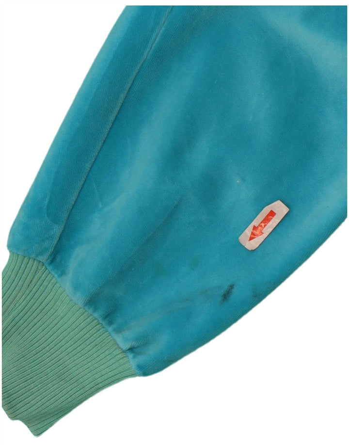 Codice Felpa in velluto da donna Maglione UK 12 Cotone color block blu medio